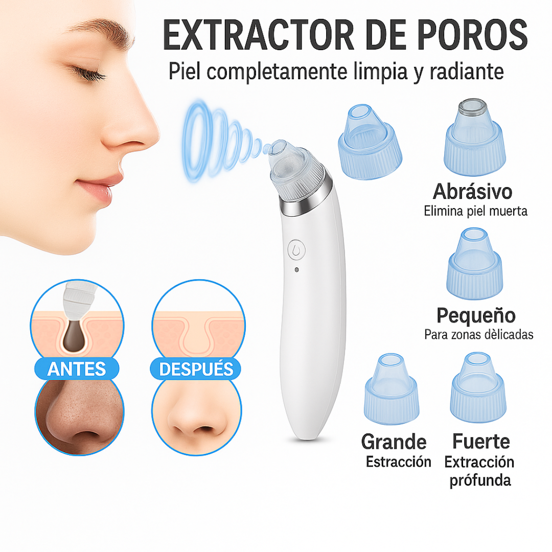 PureSkin Extractor de granos y puntos negreos, un solo resultado: piel radiante✨