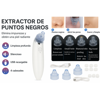 PureSkin Extractor de granos y puntos negreos, un solo resultado: piel radiante✨
